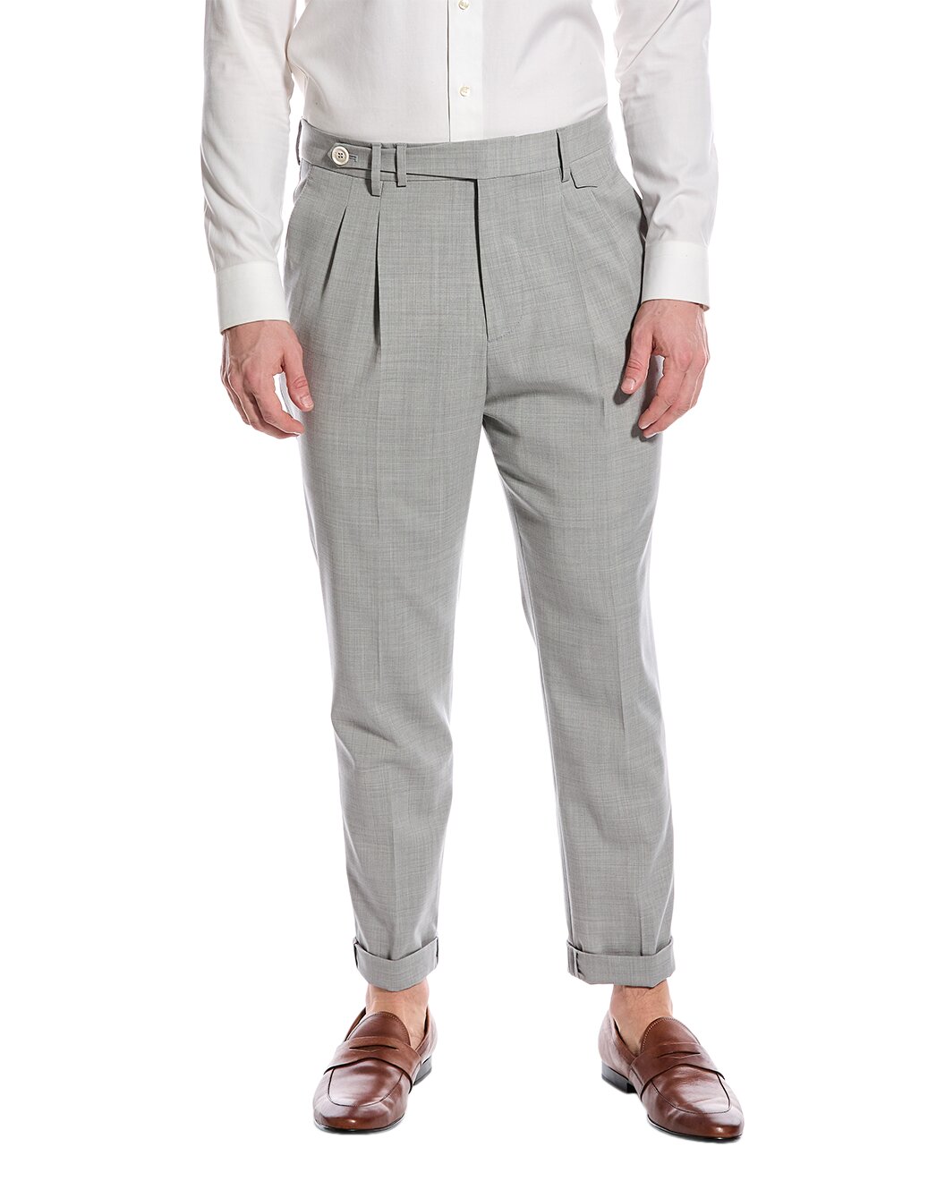 Brunello Cucinelli Pearl Wool Dress Pants