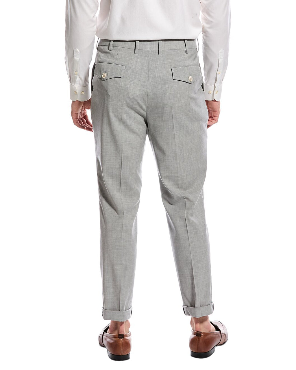 Brunello Cucinelli Pearl Wool Dress Pants