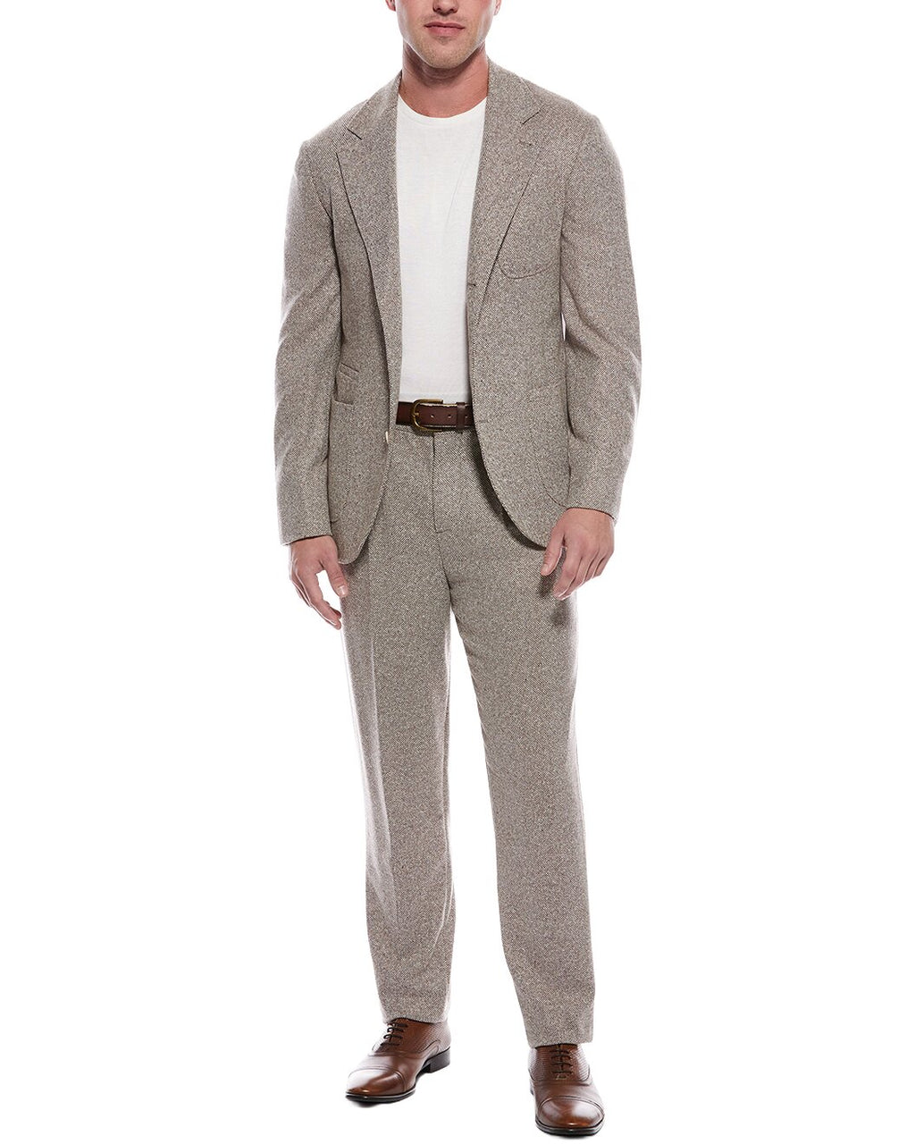 Brunello Cucinelli Brown Wool Two-Piece Suit