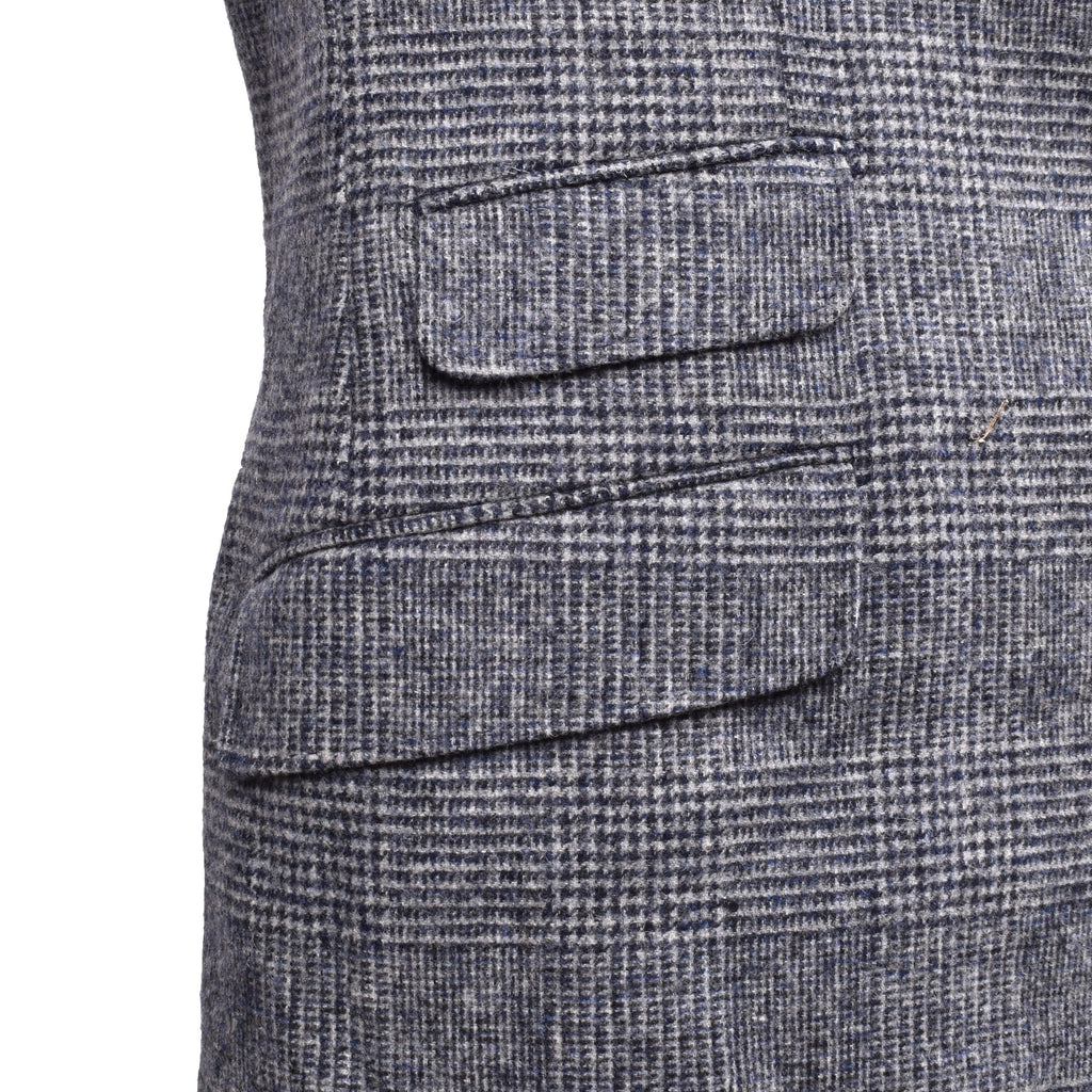 Brunello Cucinelli Blue Leather Blazer