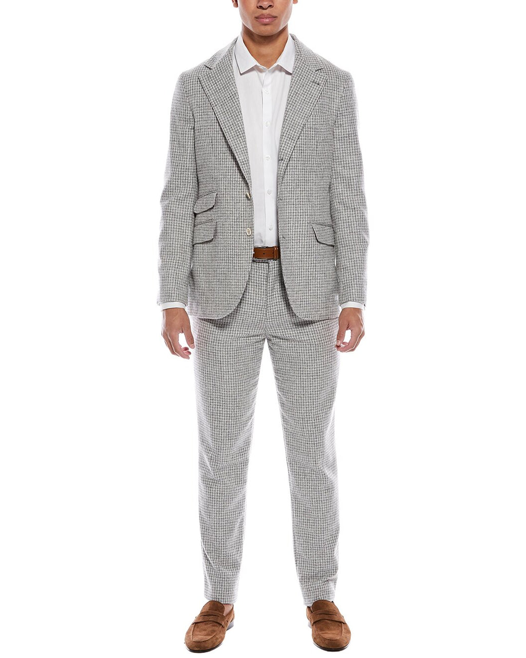 Brunello Cucinelli Pearl Leather Two-Piece Suit