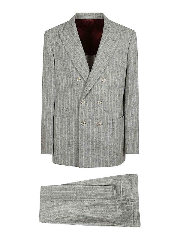 Brunello Cucinelli Pearl Leather Two-Piece Suit