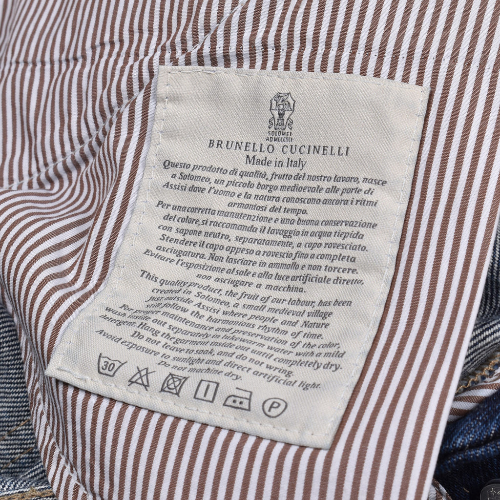Brunello Cucinelli Blue Cotton Jeans Denim