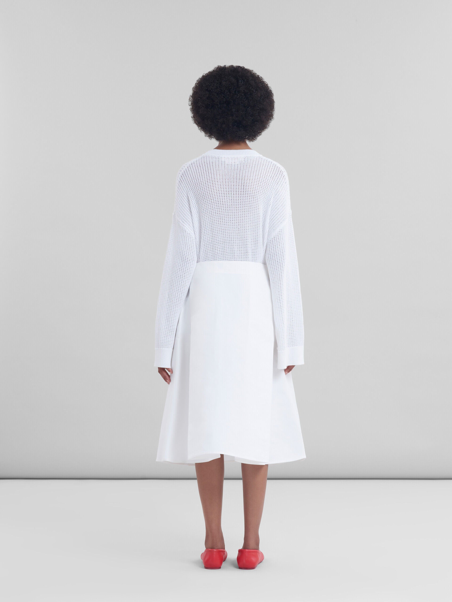 Marni White Fibres Long Skirt