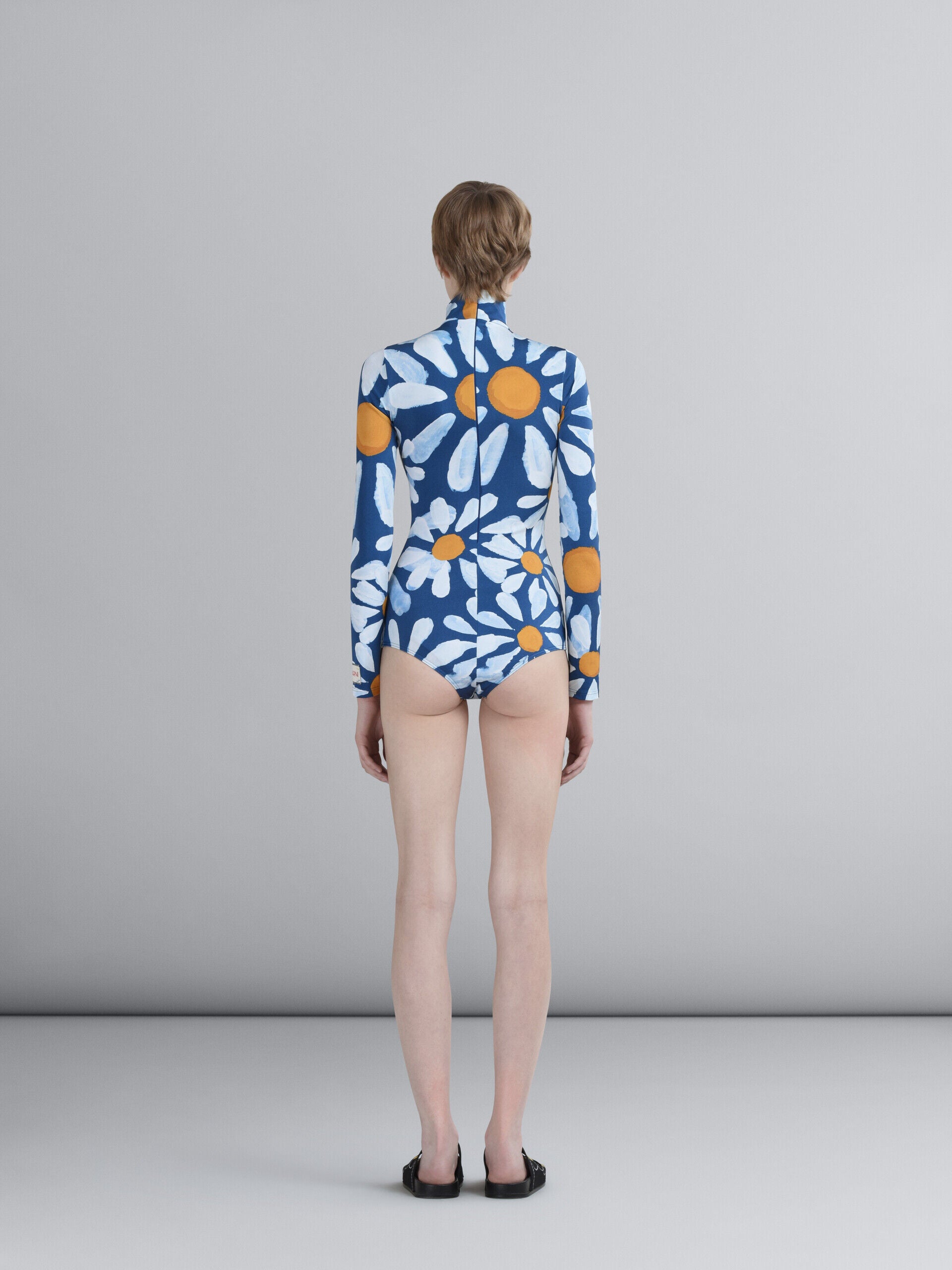 Marni Blue Fibres One-Piece Swimsuit