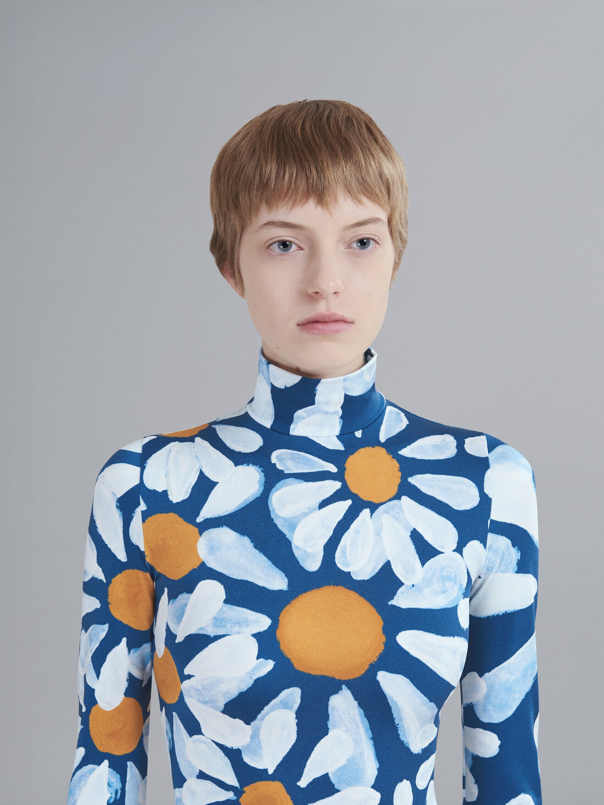 Marni Blue Fibres One-Piece Swimsuit