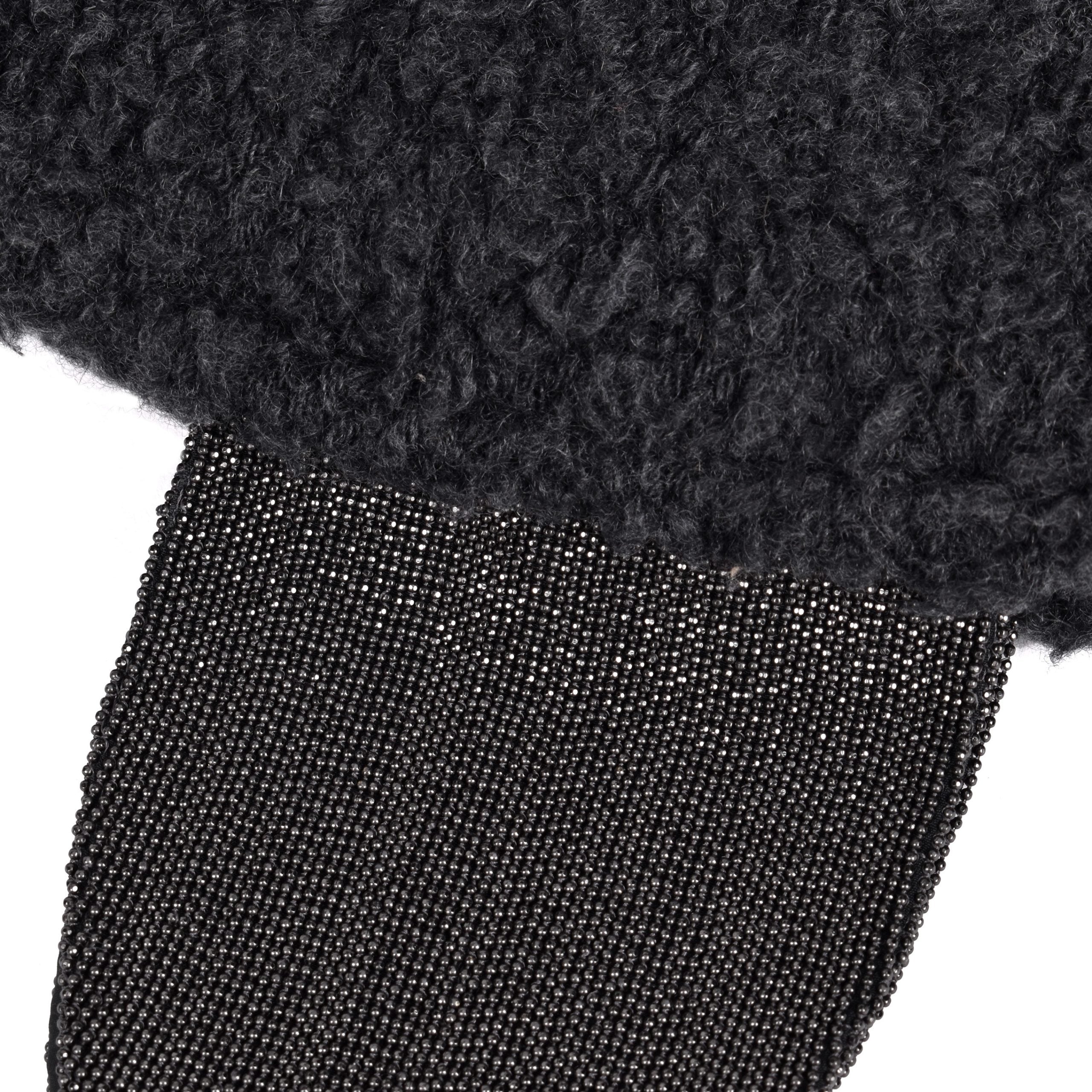 Brunello Cucinelli Black Cashmere Ear Muffs