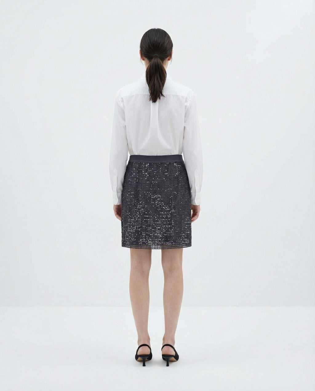 Brunello Cucinelli Bicolor Acetate Mini Skirt