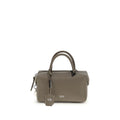 Max Mara Gray Calf Leather Bos Taurus Scarf