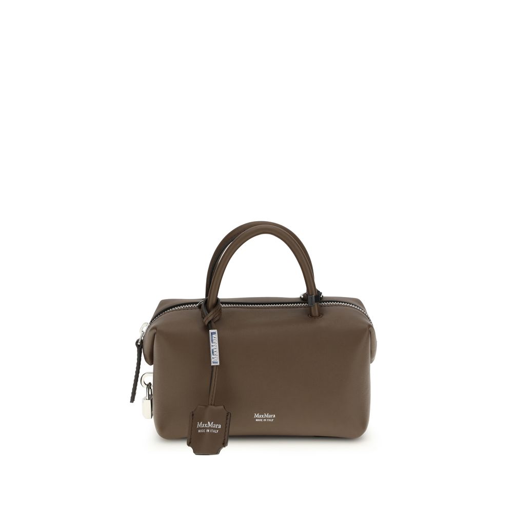 Max Mara Brown Calf Leather Bos Taurus Scarf