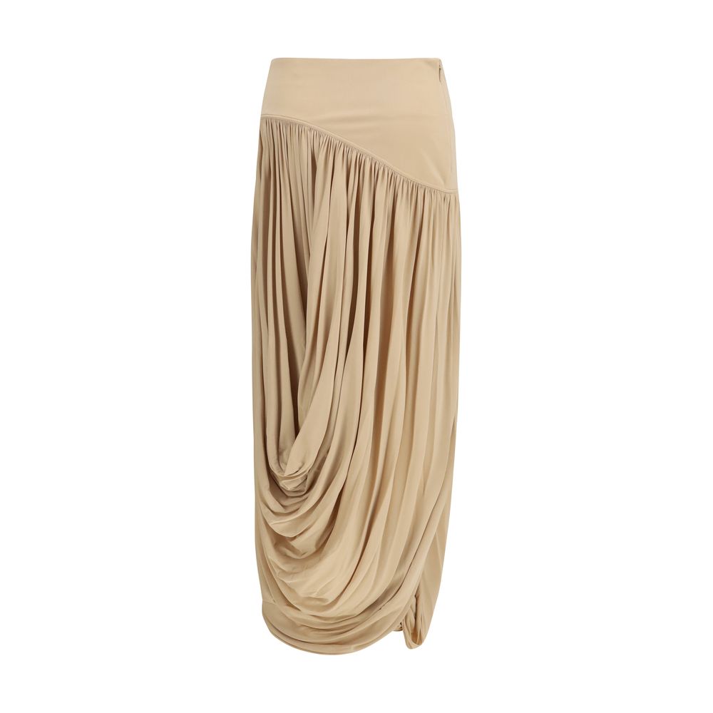 Ferragamo Beige Viscose Skirt