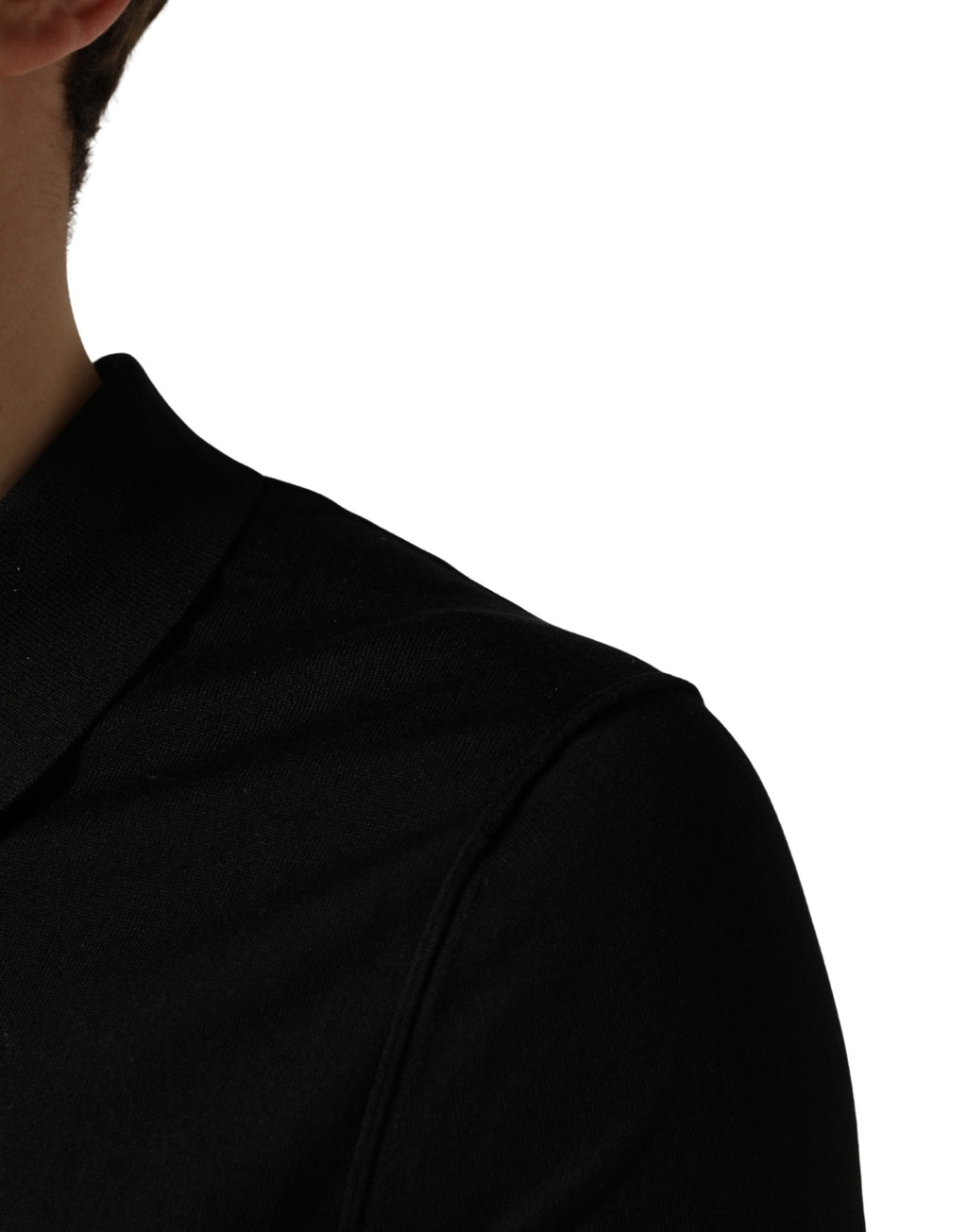 Dolce & Gabbana Black Wool Short Sleeves Men Polo  T-shirt