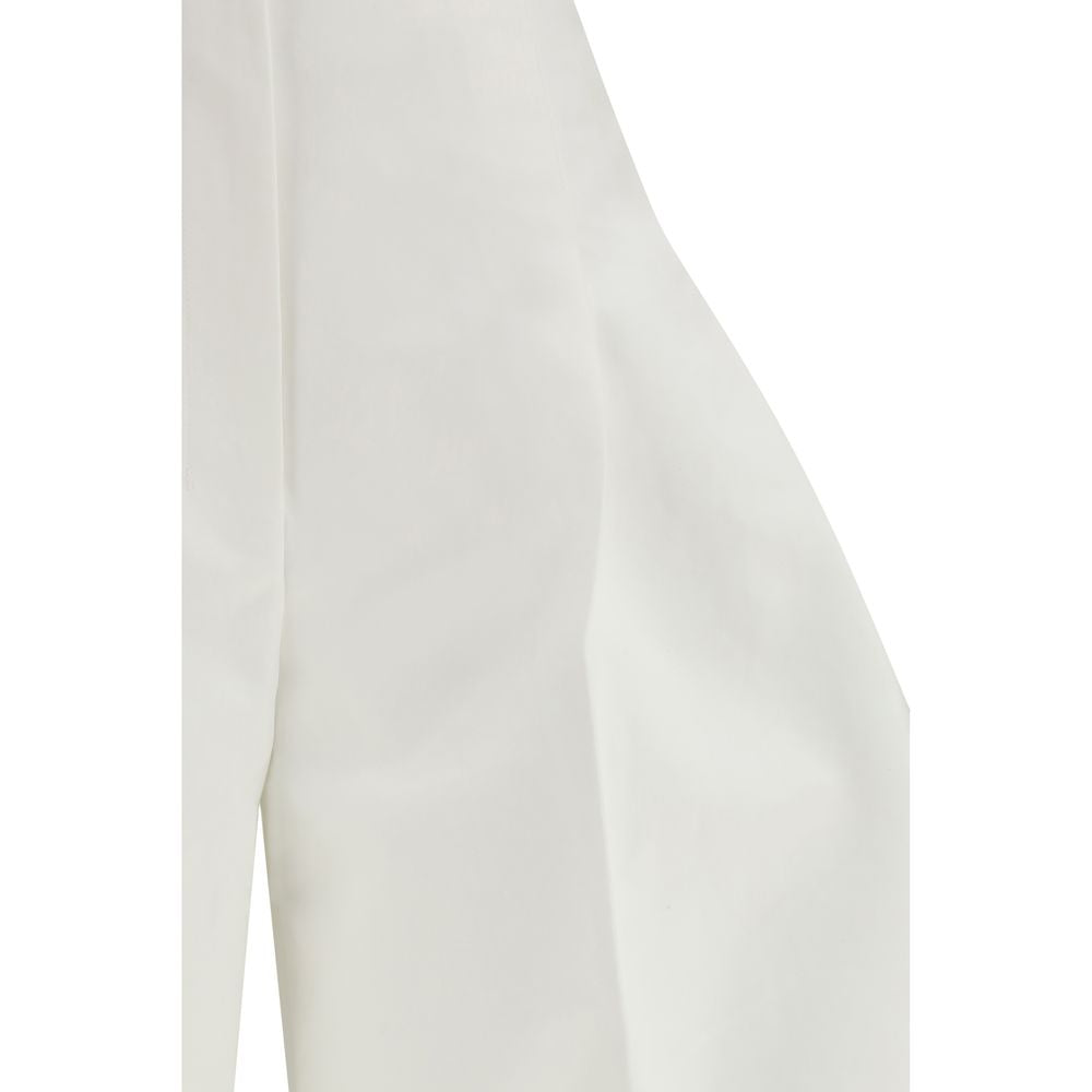 Jacquemus White Cotton Cropped Pants