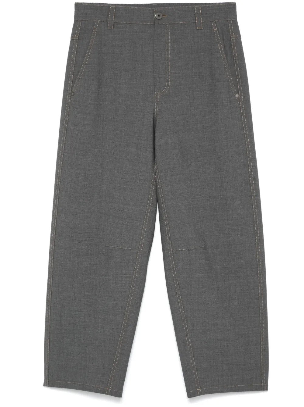Brunello Cucinelli Gray Wool Casual Pants