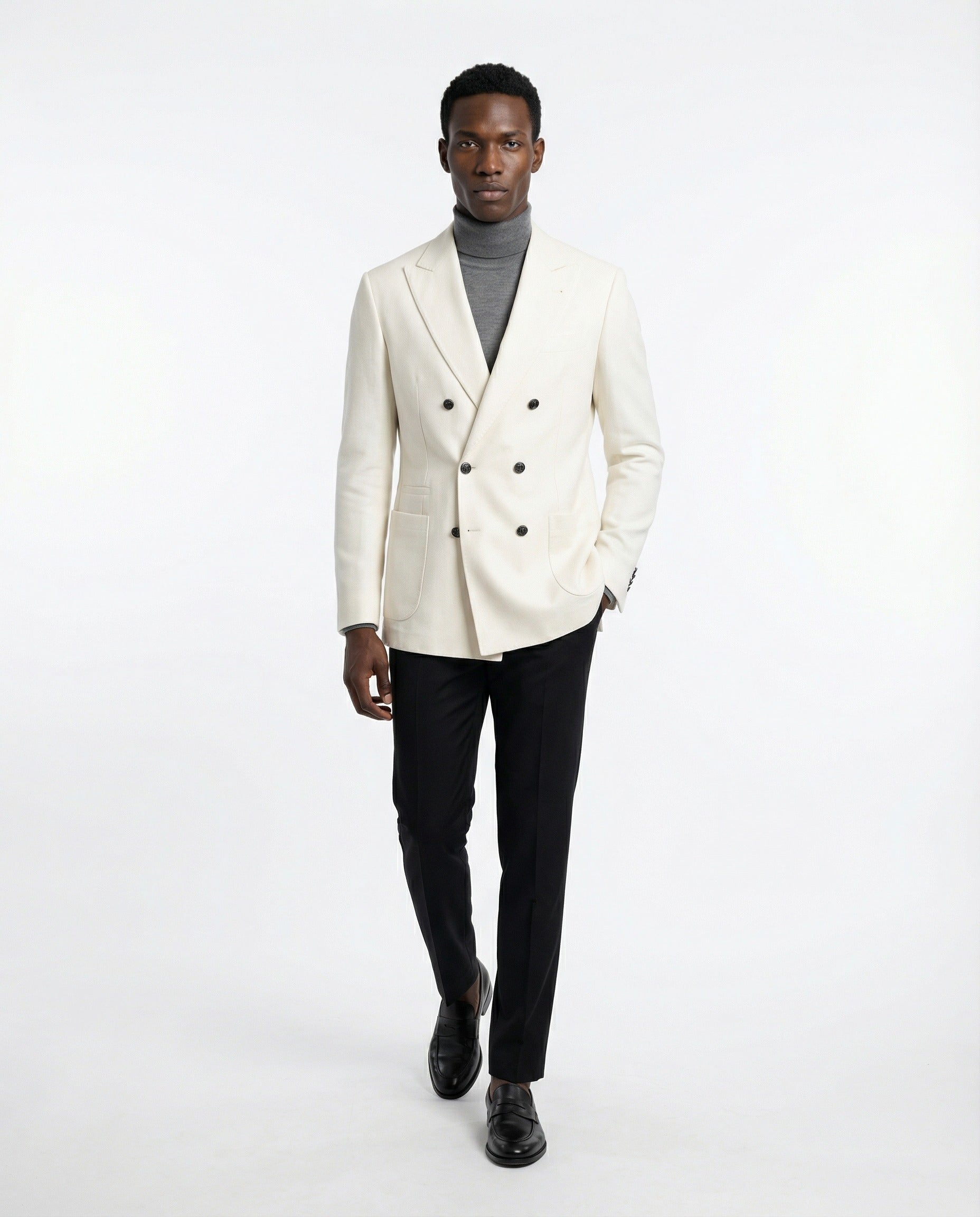 Brunello Cucinelli White Wool Blazer