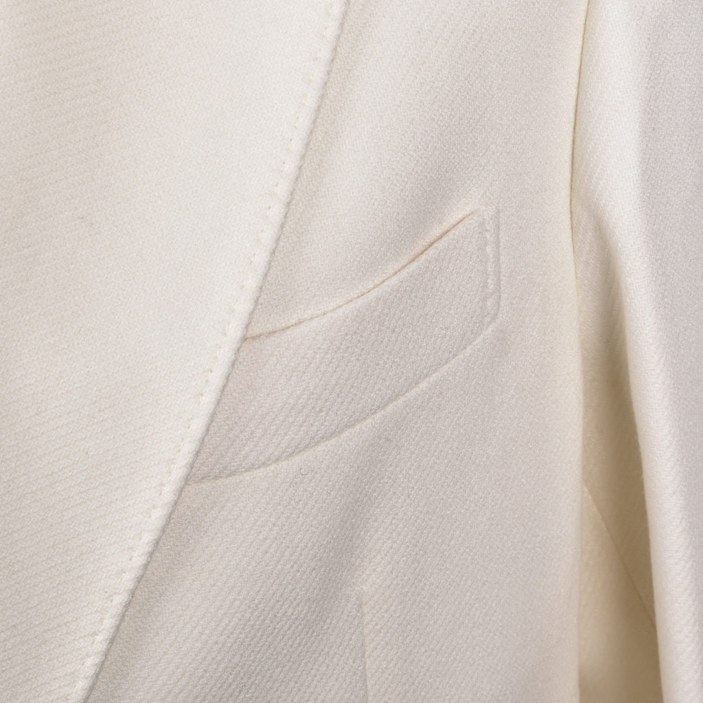 Brunello Cucinelli White Wool Blazer