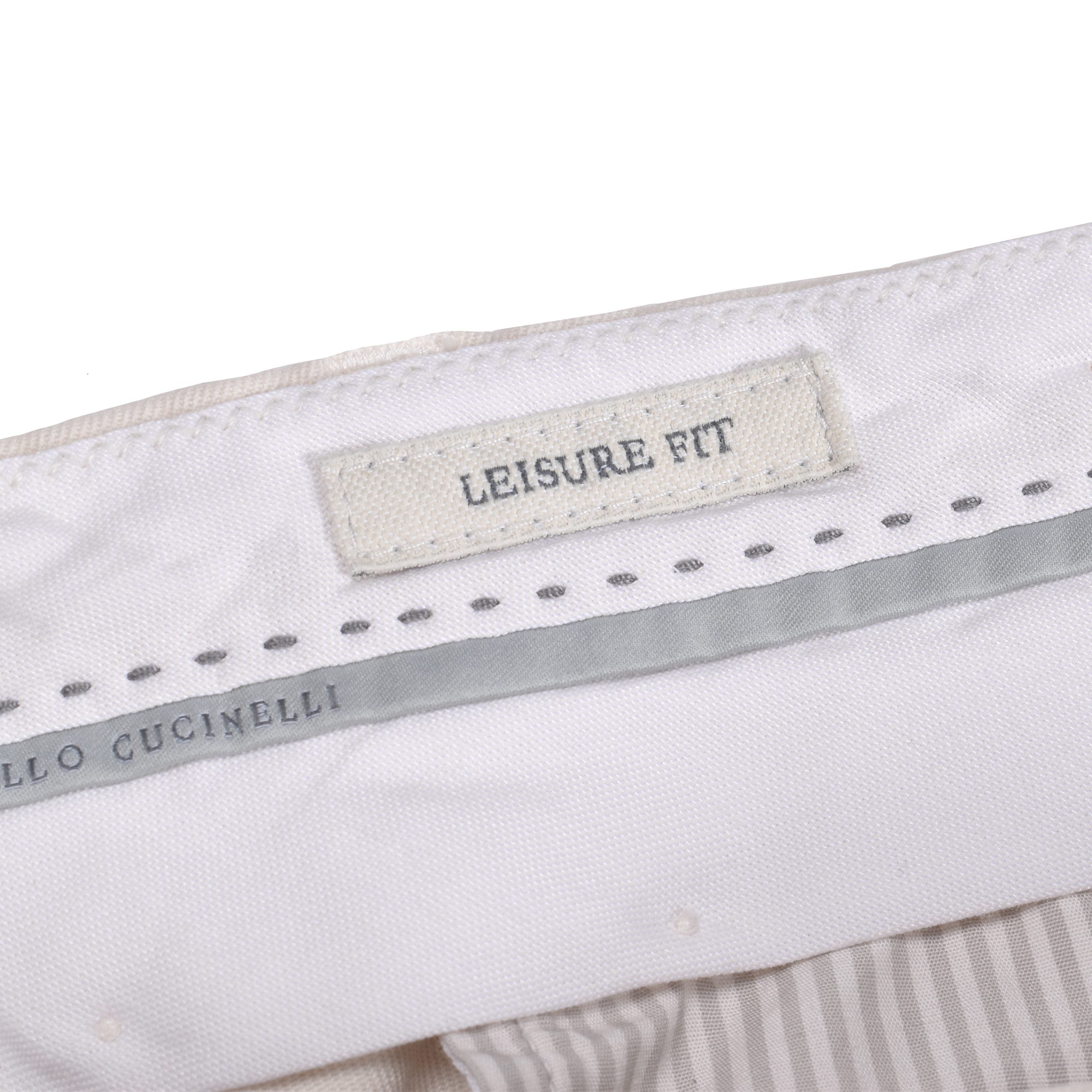 Brunello Cucinelli White Cotton Casual Pants