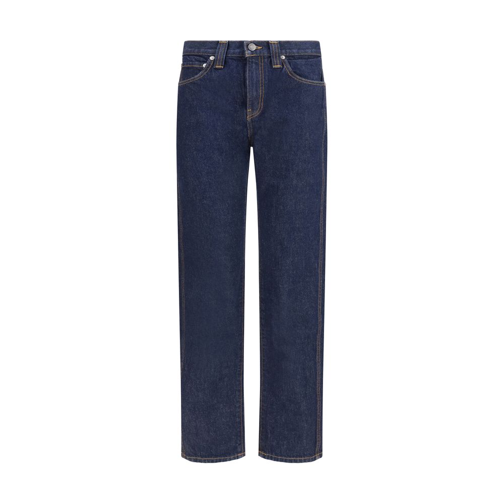 Khaite Blue Cotton Straight-Leg Jeans