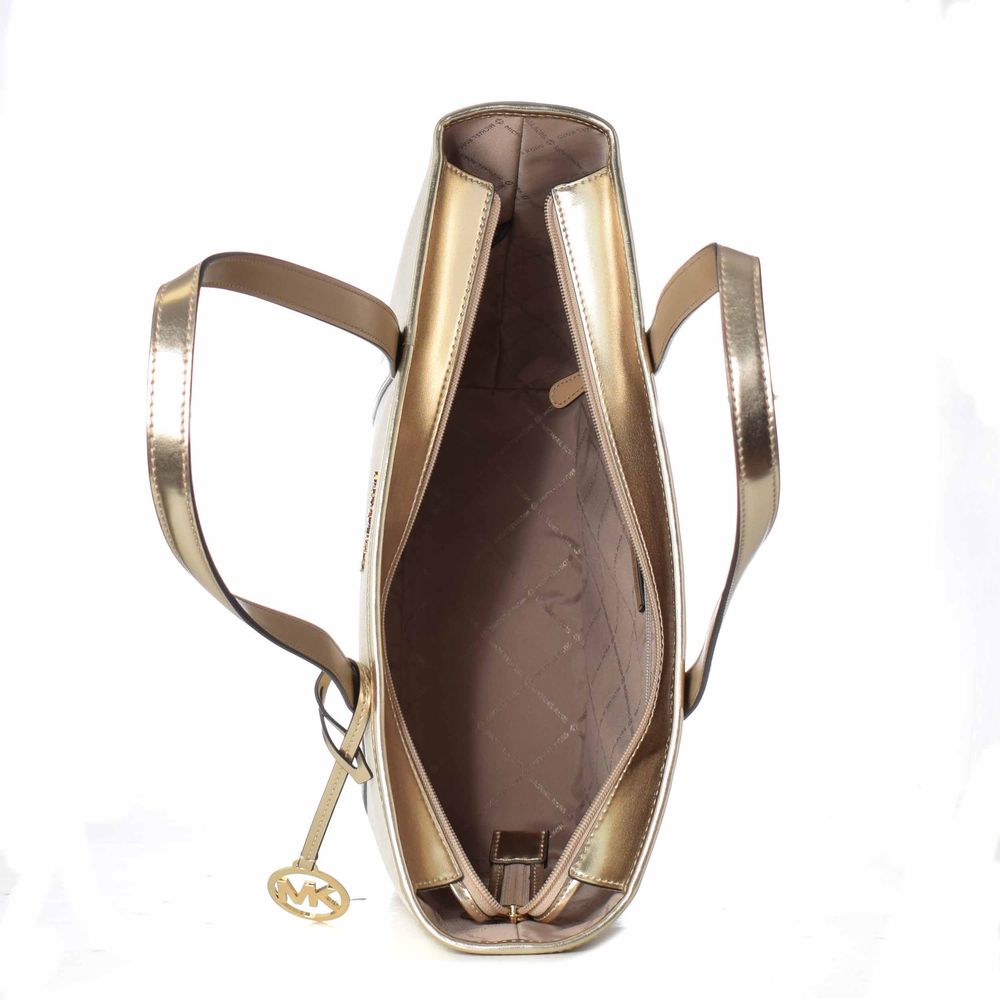 Michael Kors Gold Canvas Tote Bag