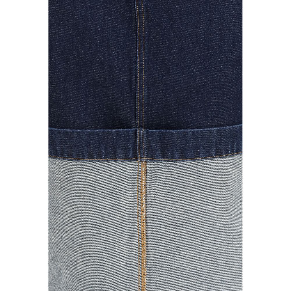 Khaite Blue Denim Skirt