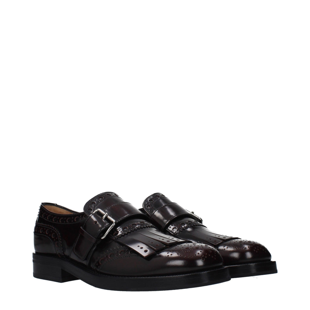 Church's Red Leather Slip-On Loafers
