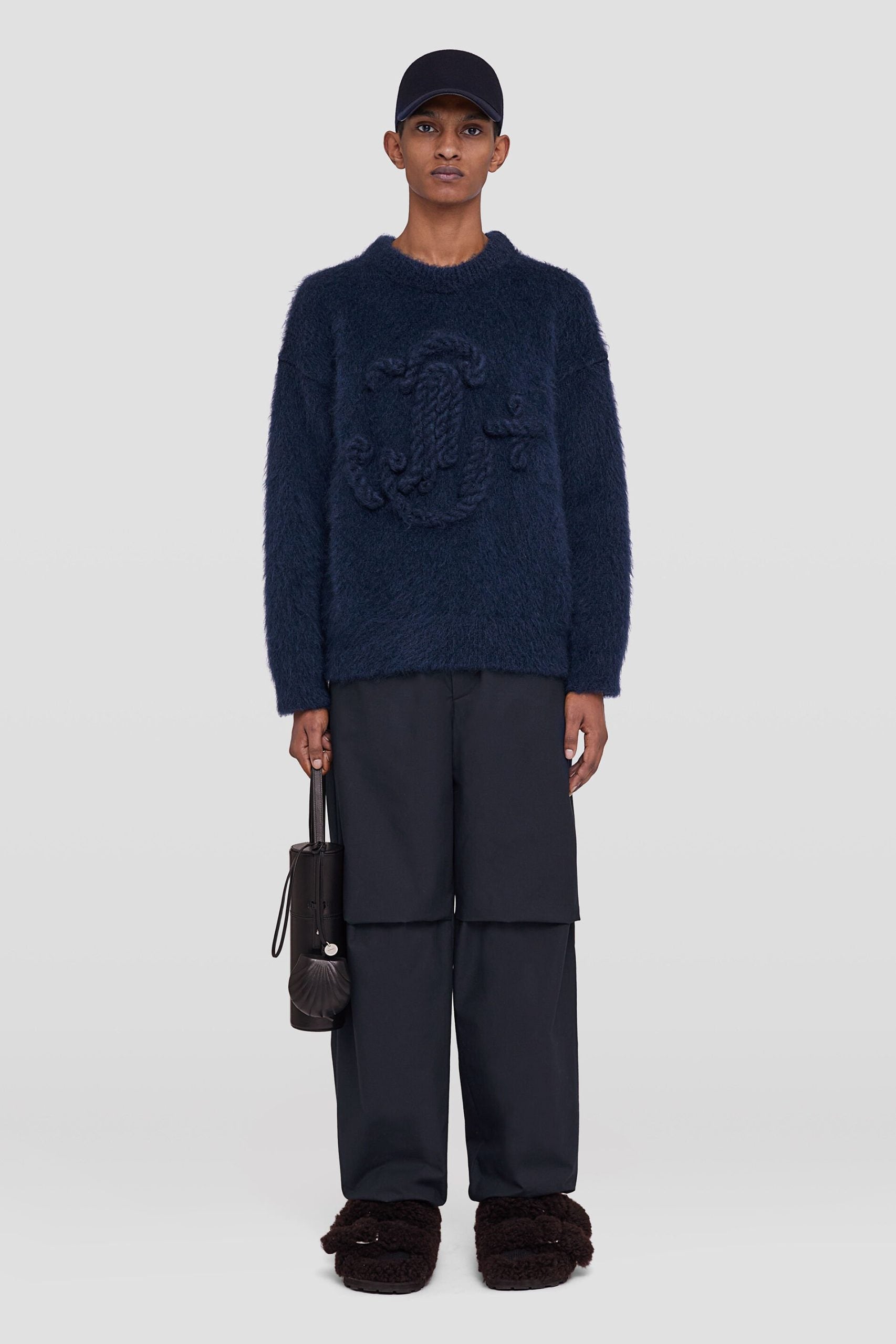 Jil Sander Blue Fibres Casual Pants