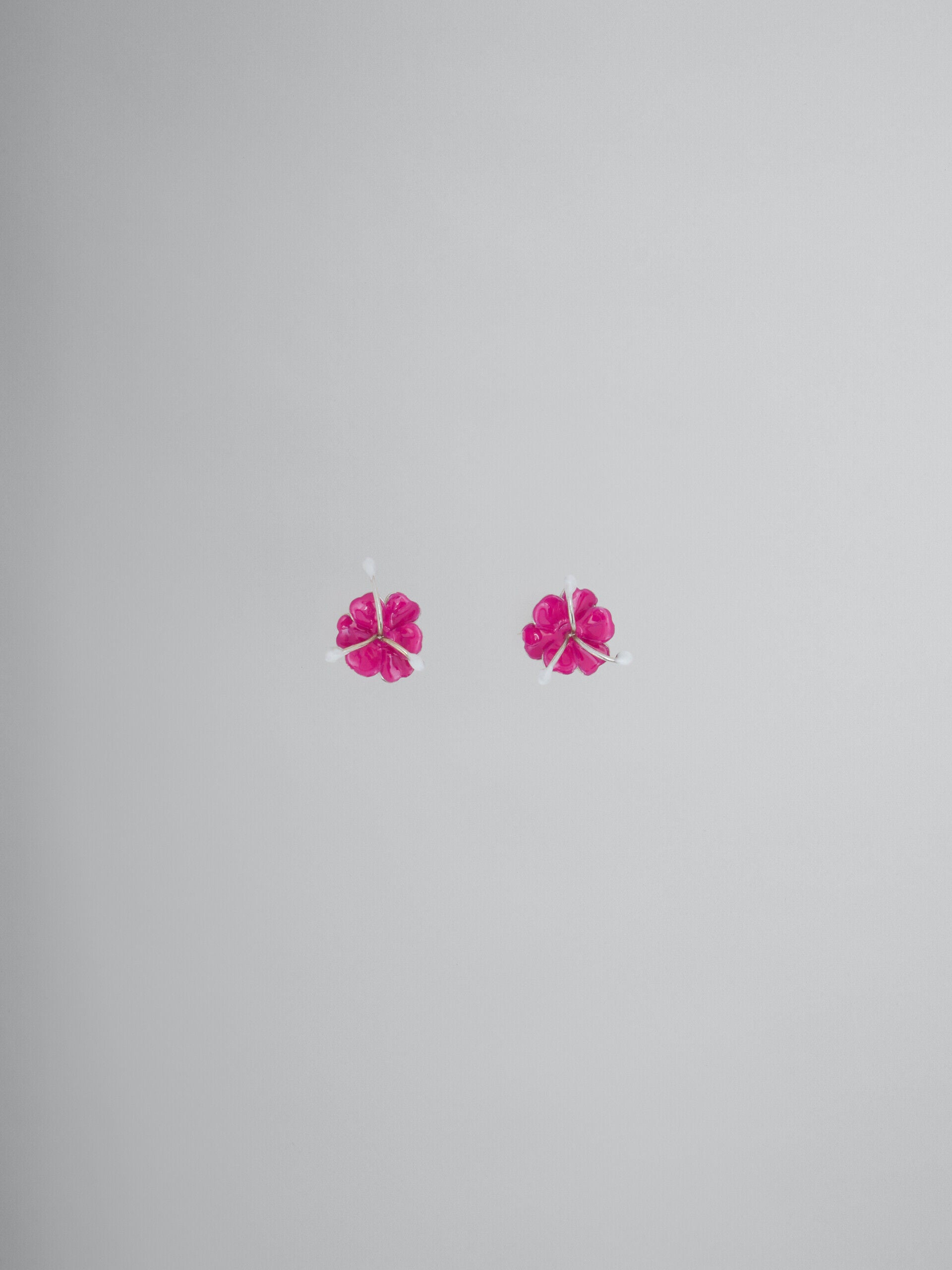 Marni Fuchsia Fibres Earrings