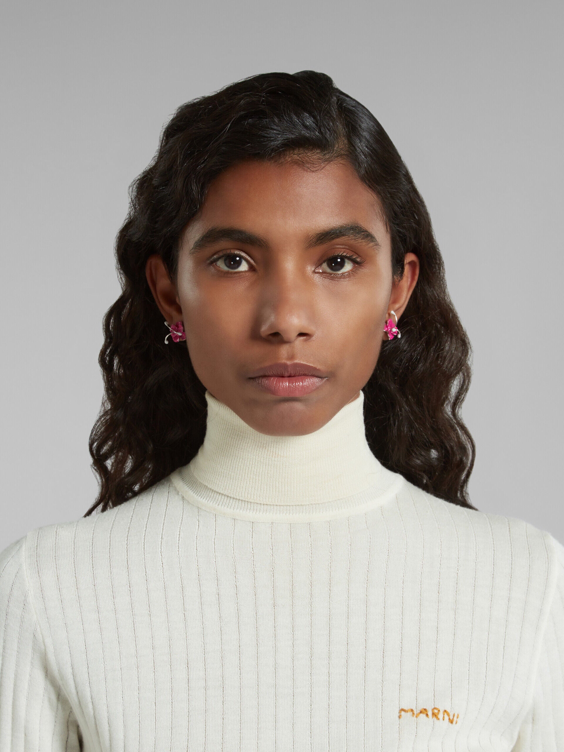 Marni Fuchsia Fibres Earrings