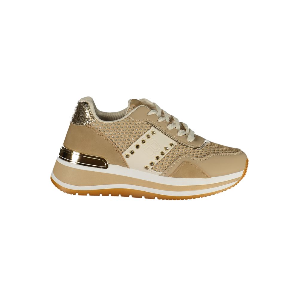 Laura Biagiotti Beige Polyester Athletic Sneakers