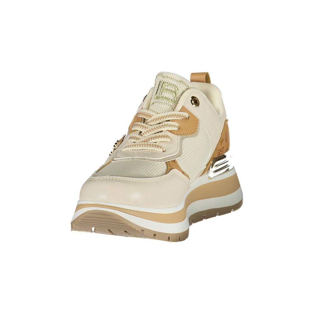 Laura Biagiotti Beige Polyester Athletic Sneakers