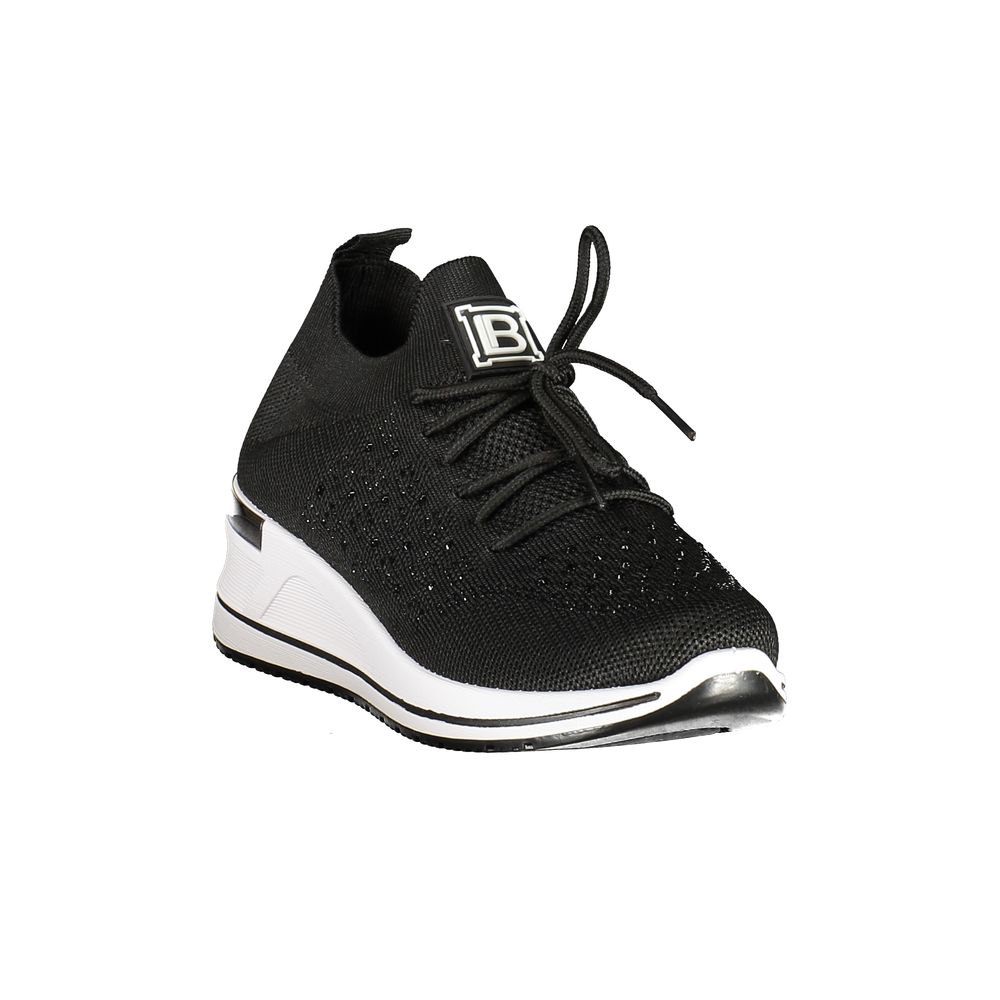 Laura Biagiotti Black Polyester Athletic Sneakers