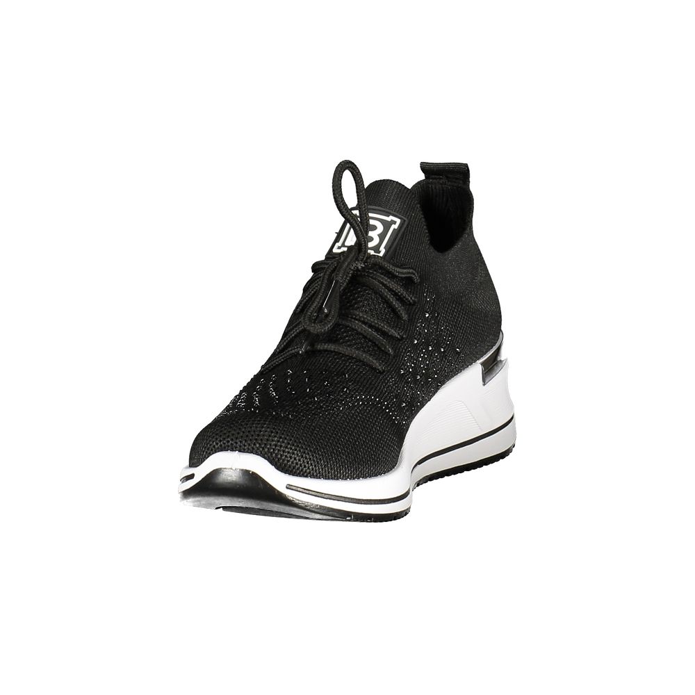 Laura Biagiotti Black Polyester Athletic Sneakers