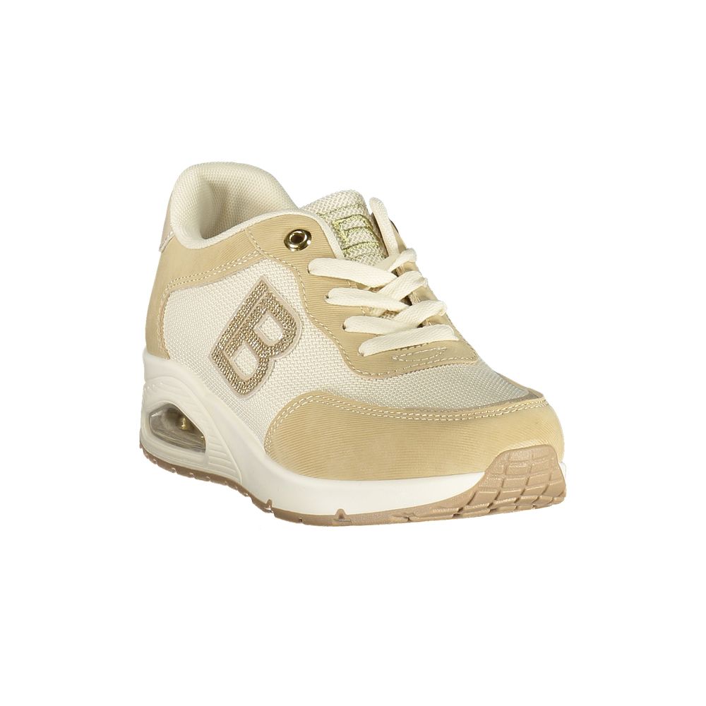 Laura Biagiotti Beige Polyester Athletic Sneakers