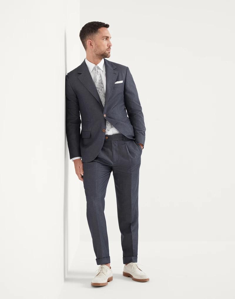 Brunello Cucinelli Gray Wool Clothing
