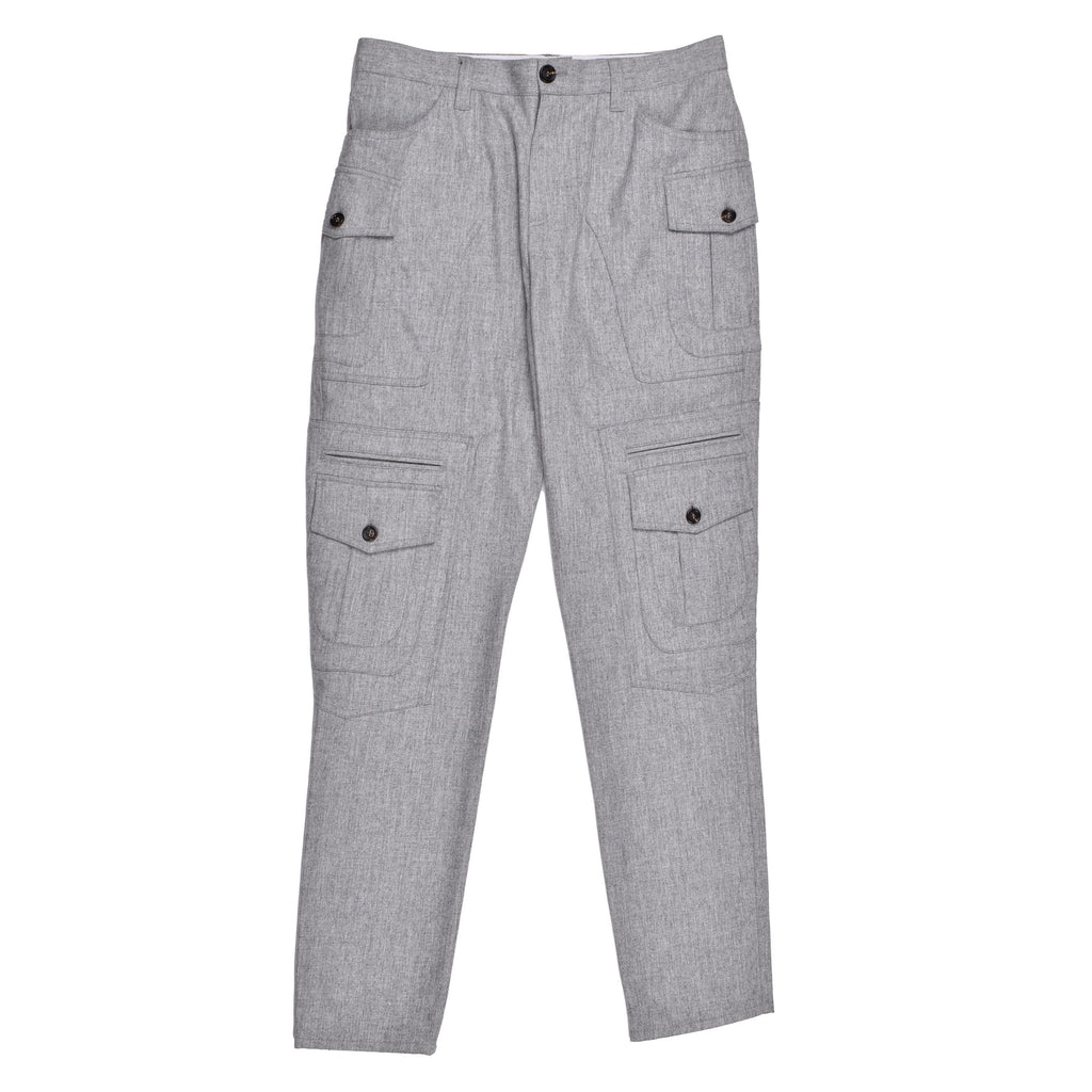 Brunello Cucinelli Pearl Wool Cargo Pants