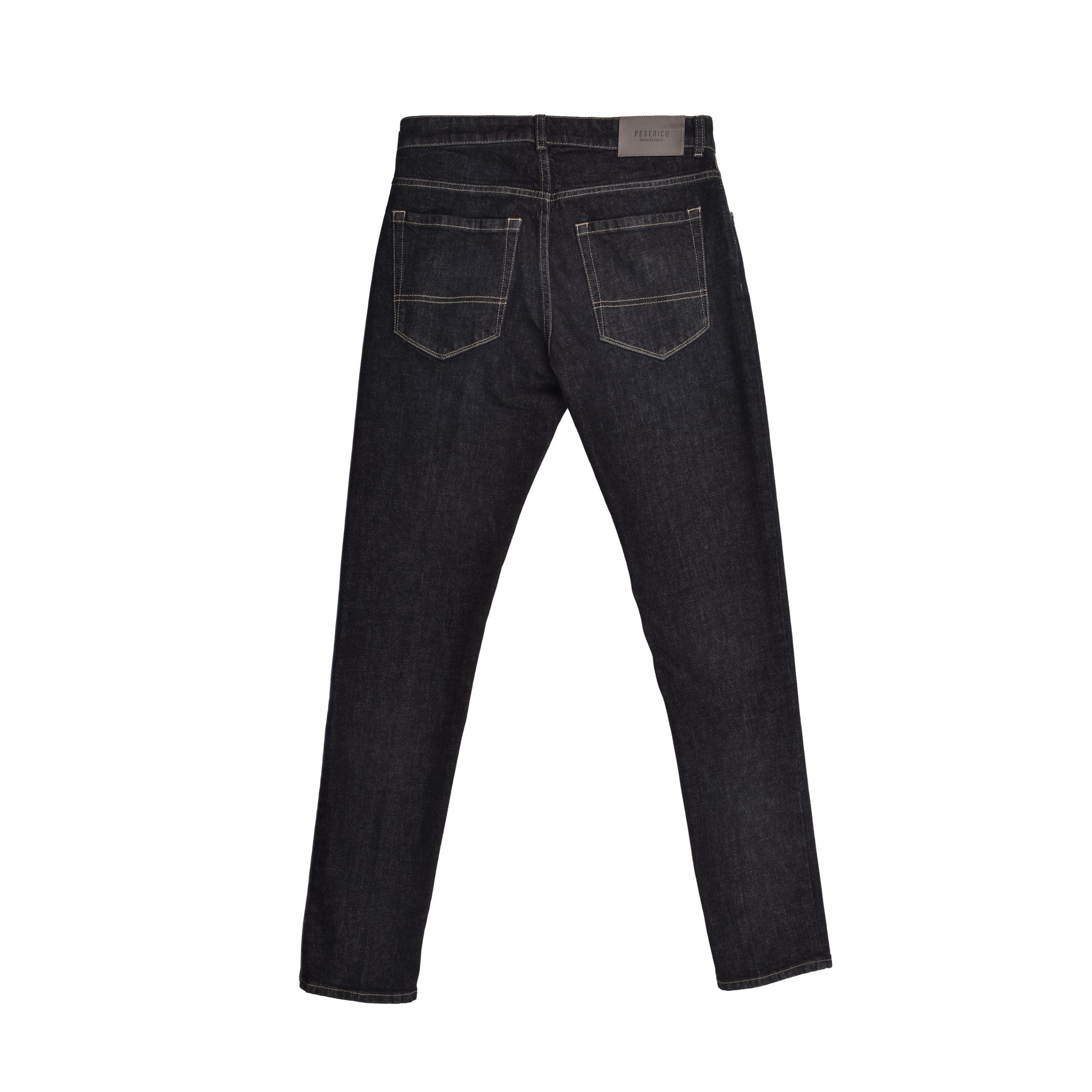Peserico Black Cotton Straight-Leg Jeans
