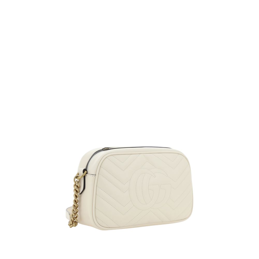 Gucci White Calf Leather Bos Taurus Shoulder Bag