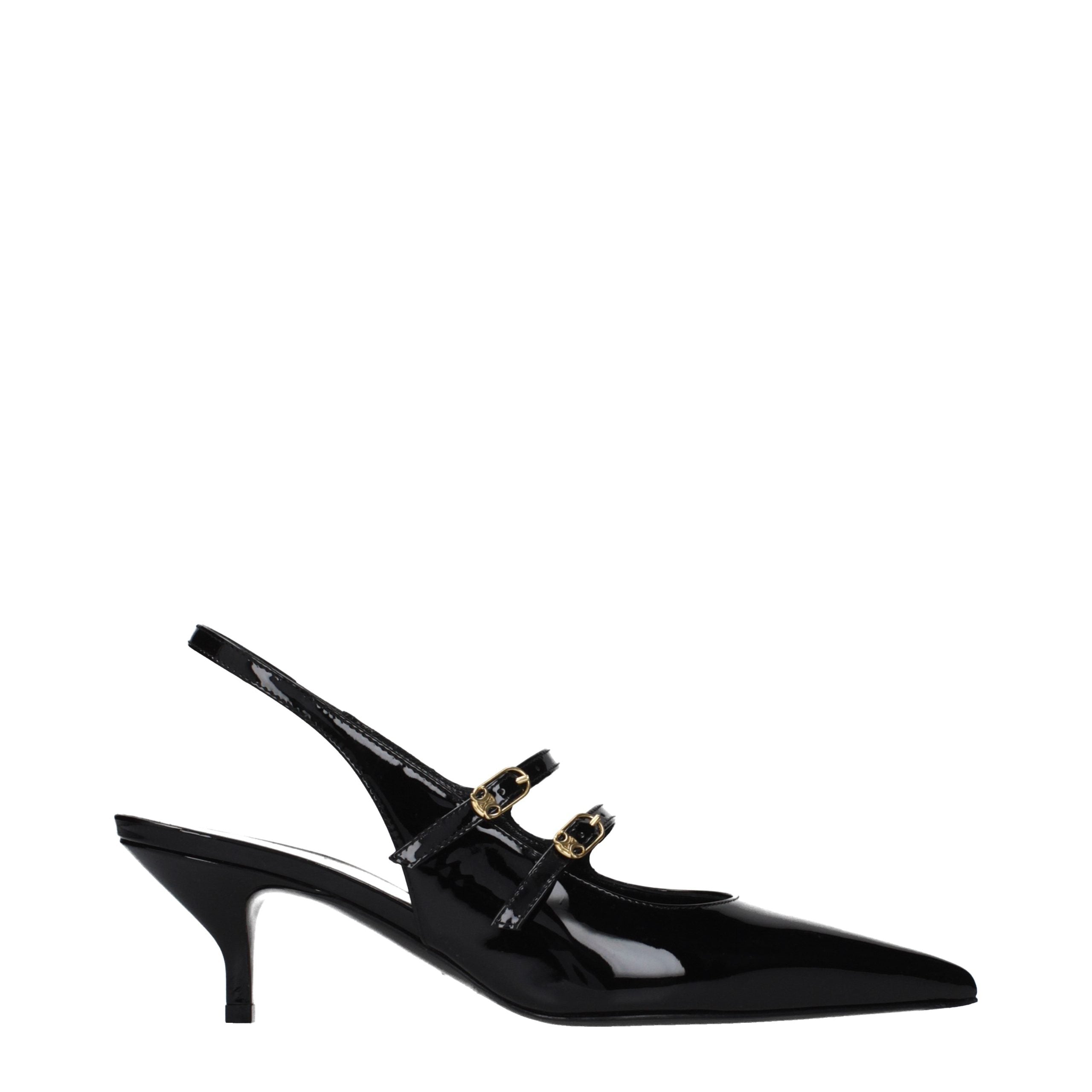 Celine Black Leather Sandals