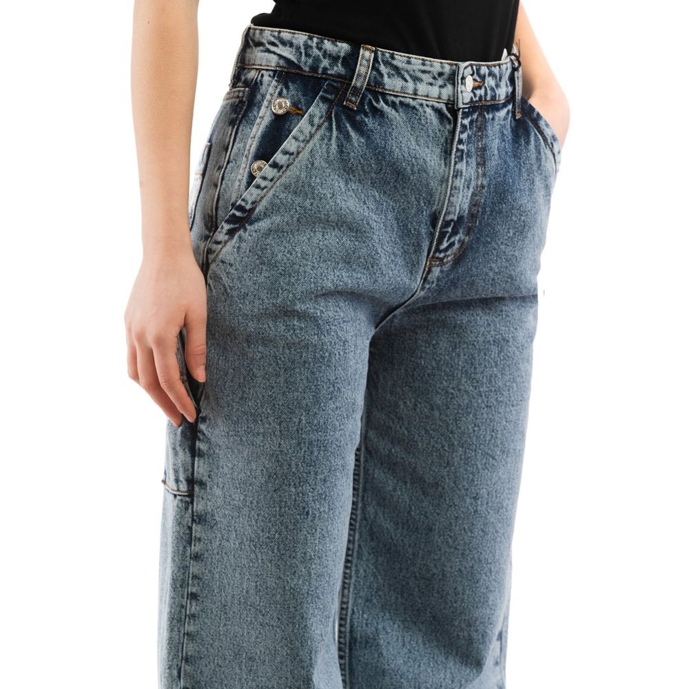 Moschino Multicolor Cotton Relaxed Fit Jeans
