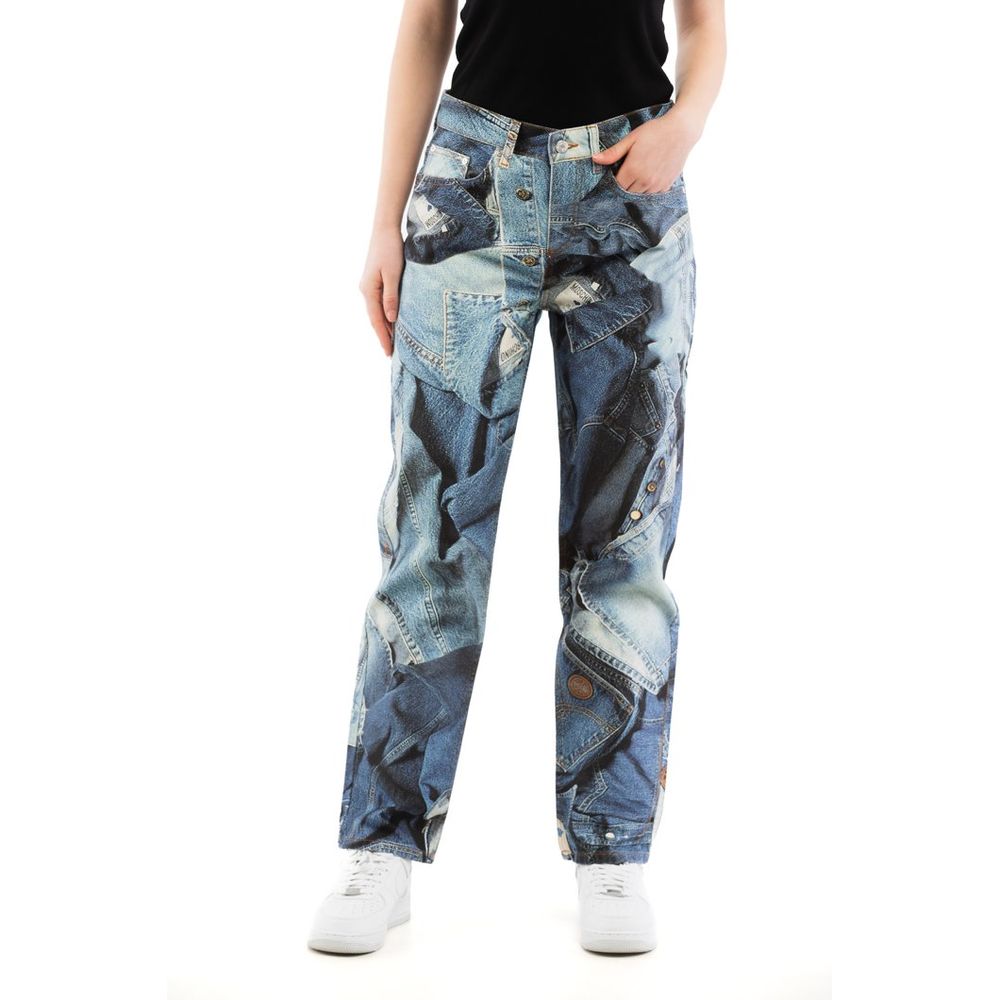 Moschino Multicolor Cotton Jeans Denim