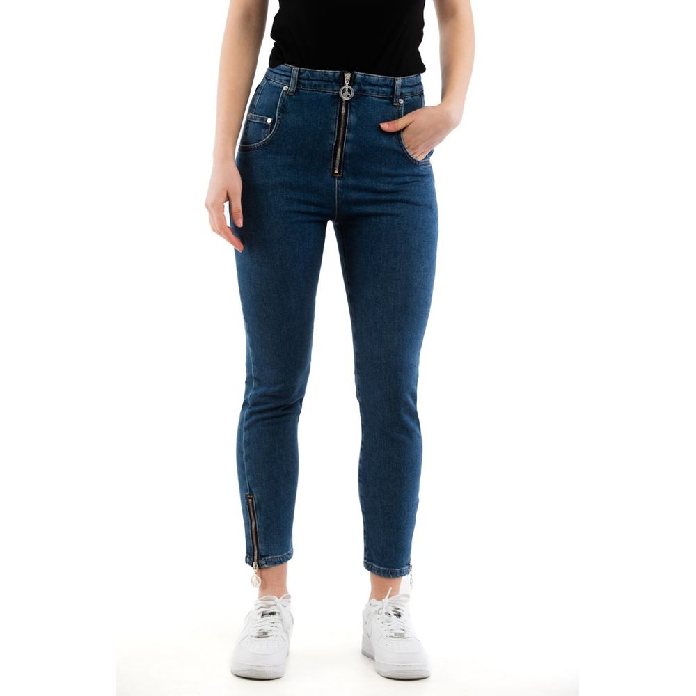 Moschino Multicolor Cotton High-Waisted Jean
