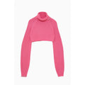 Patrizia Pepe Red Marabou Turtleneck