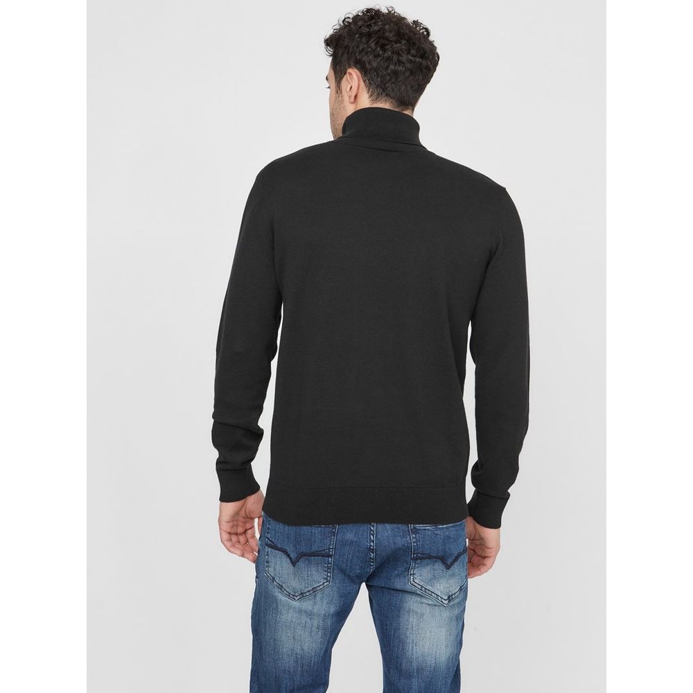 Guess Black Cotton Turtleneck