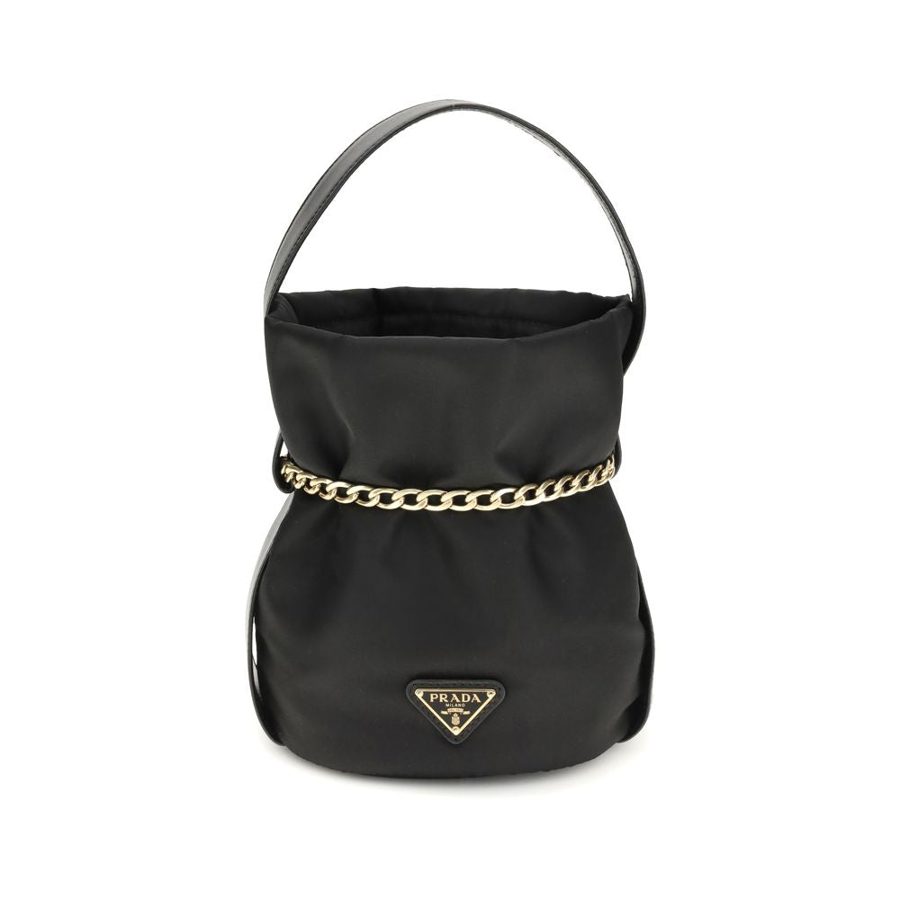 Prada Black Recycled Polyamide Backet Bag