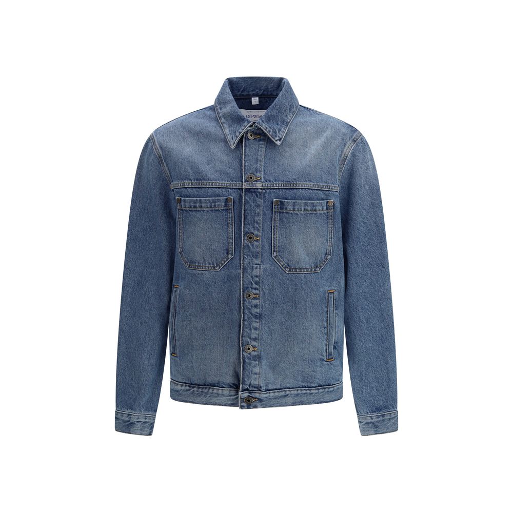 Off-White Blue Cotton Denim Jacket