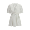Ganni White Cotton Casual Dress