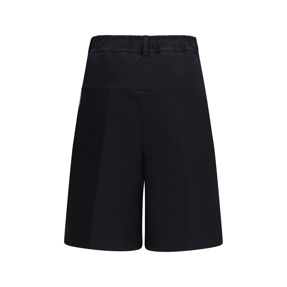 GCDS Black Cotton Bermuda Shorts