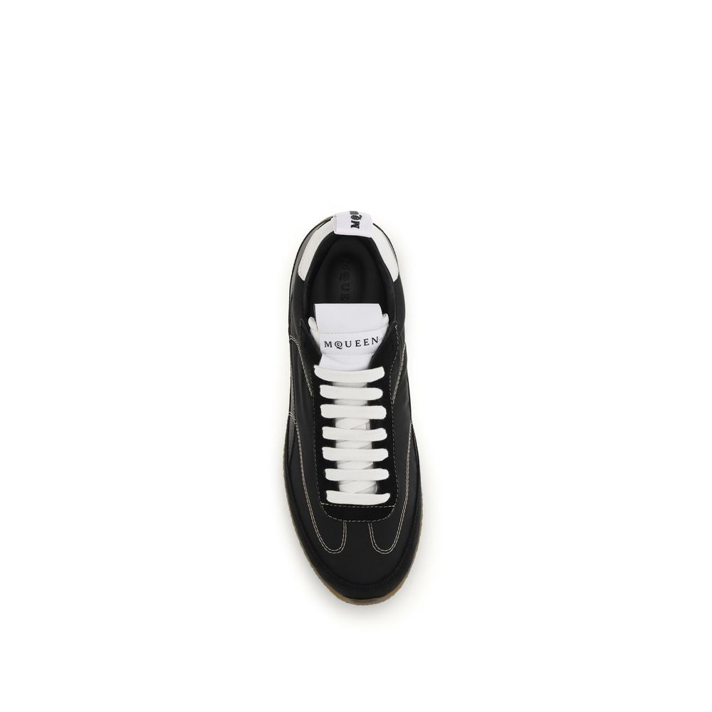 Alexander McQueen Black Calf Leather Bos Taurus Low Top Sneakers