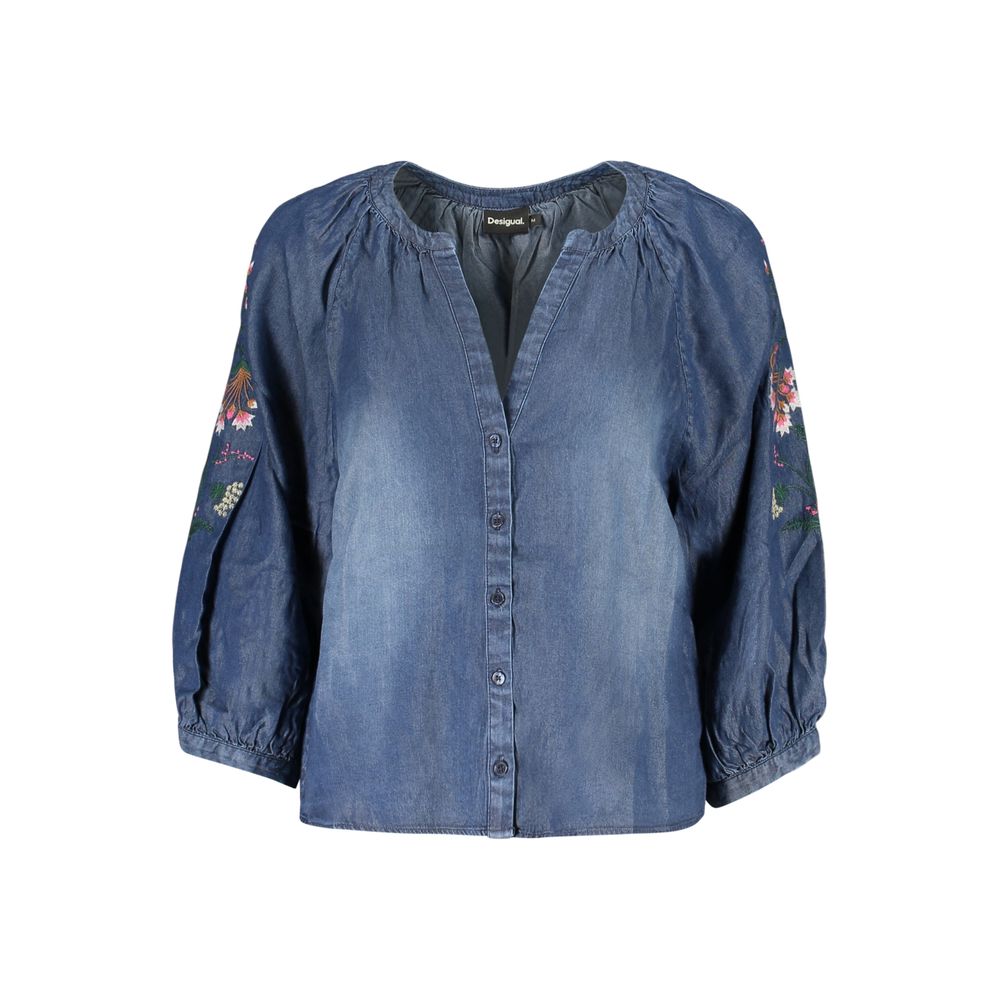 Desigual Blu Lyocell Women's Shirt
