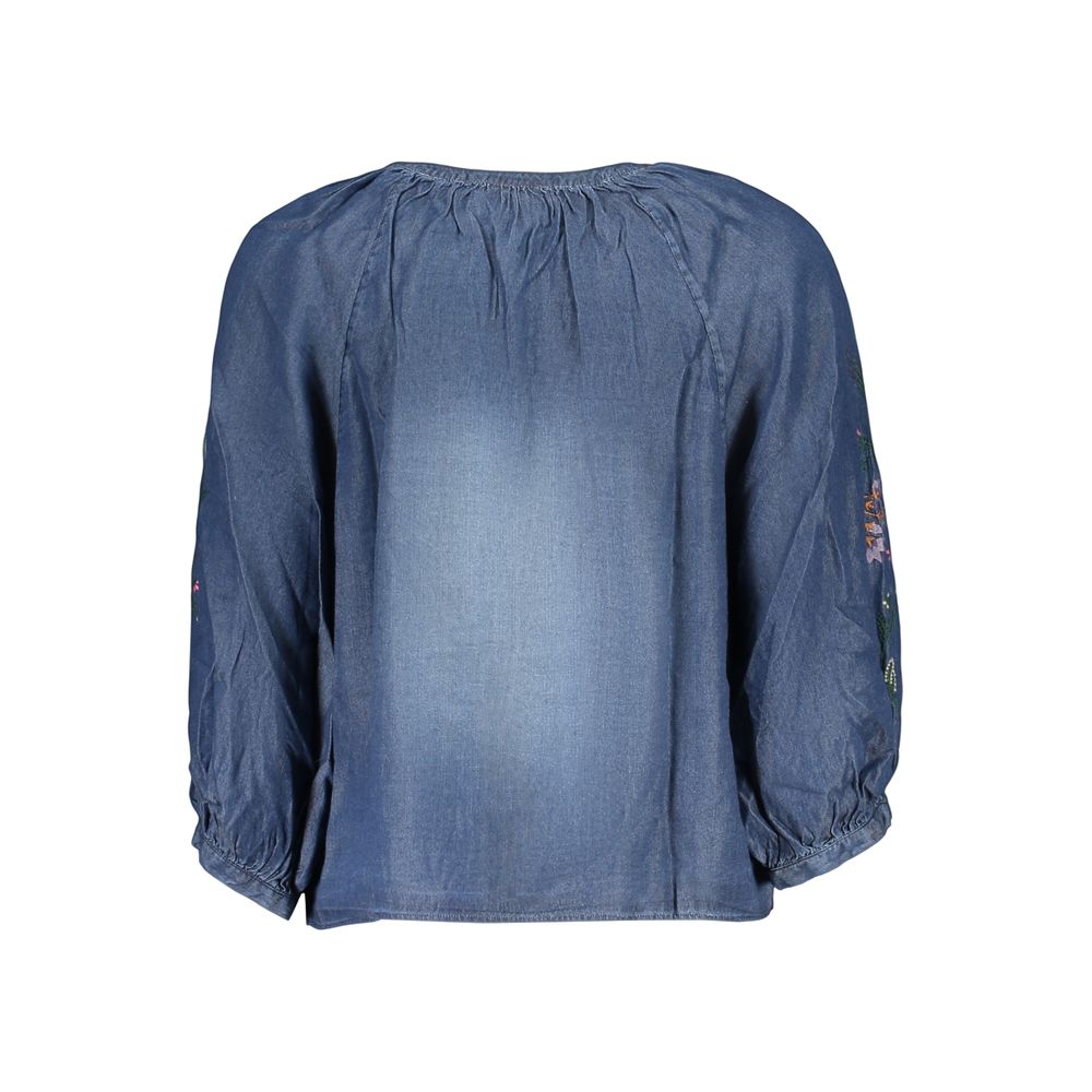 Desigual Blu Lyocell Women's Shirt